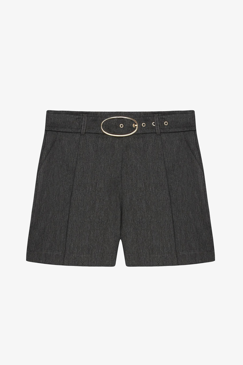 Gold Toka Kemerli Şort - Antrasit