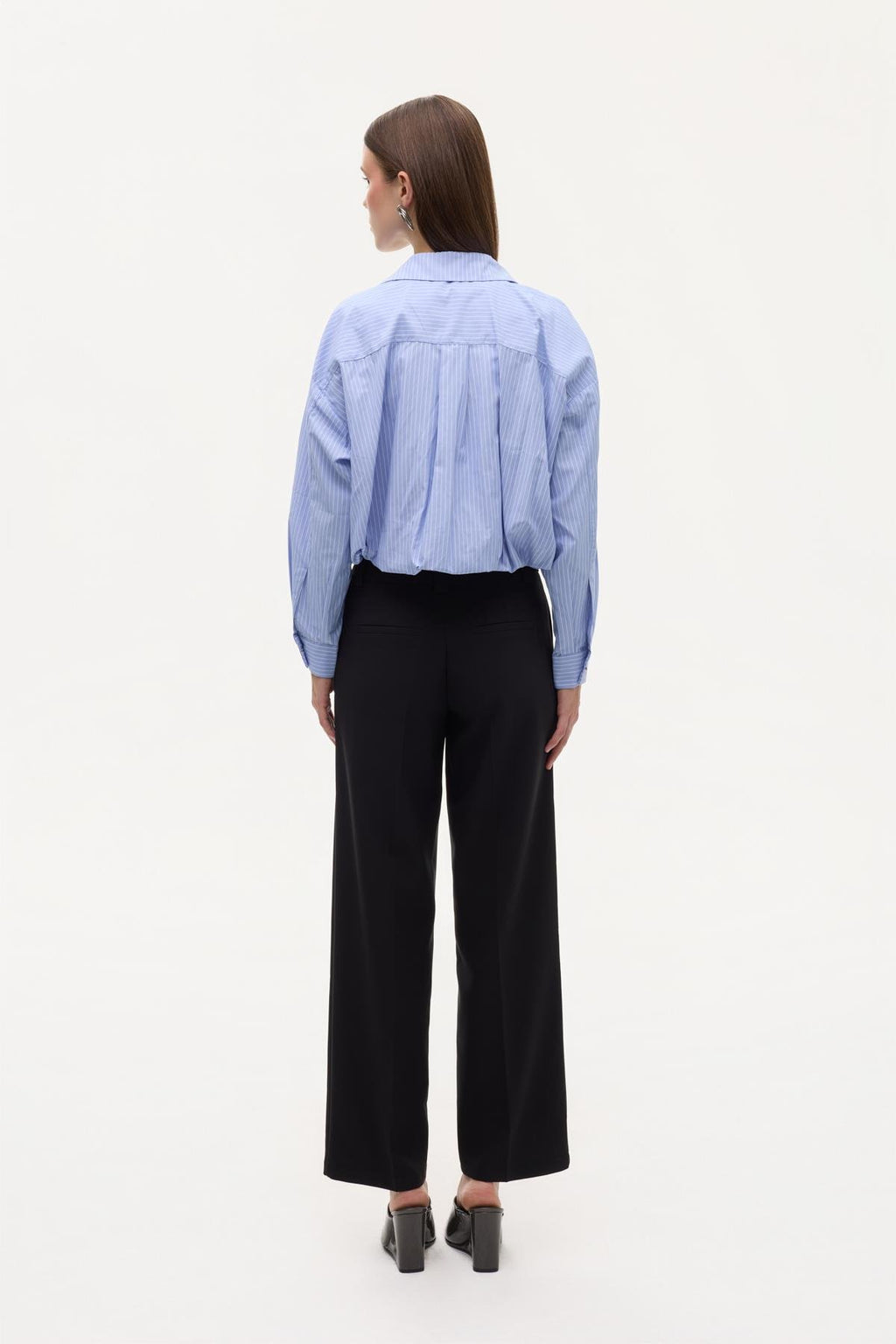 Mavi Çizgili İç Detaylı Gömlek